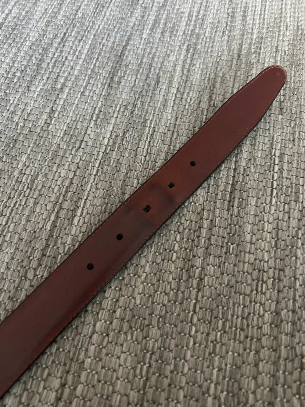 COACH Men’s Burgundy Leather and Brass Polished Cowhide #3931 Belt size 42